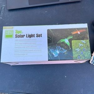 3 piece solar light set outdoor
